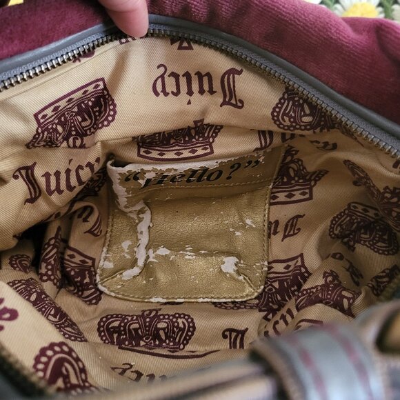 Juicy Couture "Juicy is for Life" Velour Handbag - Picture 13 of 14